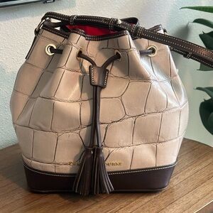 Dooney & Bourke Large Drawstring Bucket Bag - See Video!